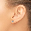 Black Bow Jewelry 5mm Cubic Zirconia Stud Earrings in 14k White Gold - 3 of 4