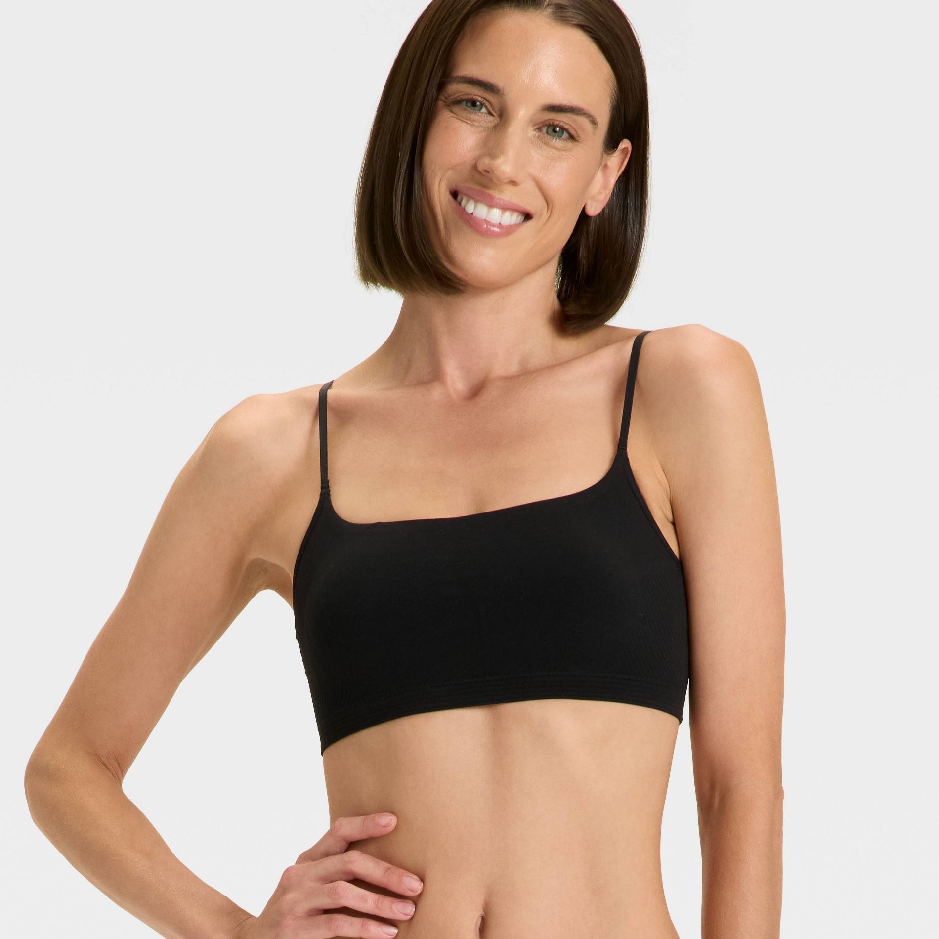 Women's Seamless Removeable Pad Bralette - Auden™ Black L