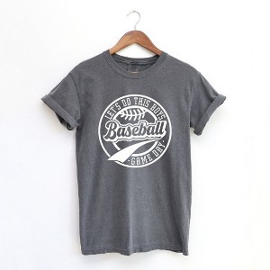 Simply Sage Market Women's Let's Do This Boys Game Day Short Sleeve Garment Dyed Tee - 1 of 4