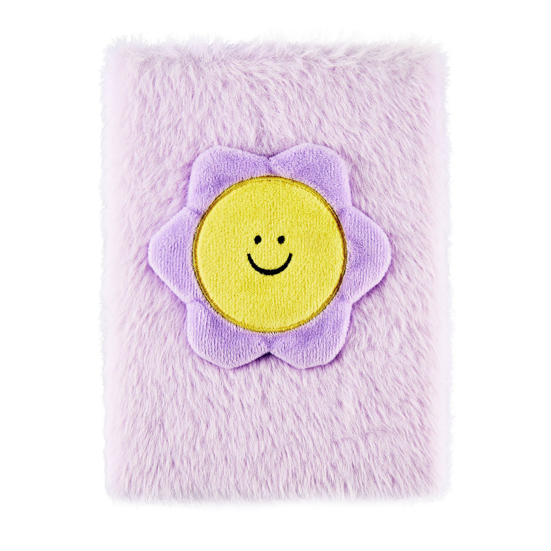 Lena + Liam 5"x7" Purple Furry Plush Flower Bound Journal