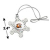 Rochester Institute of Technology Primary Logo Metal Snowflake Christmas Tree Holiday Ornament - 3 of 3