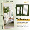 CENGHU Freestanding Mirror Arched Floor Mirror Large Standing Mirror Aluminum Alloy Frame Oversized Mirror Full Length for Living Room Bedroom - 4 of 4