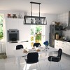 VAXCEL Tremont 5L Crystal Black Urban Loft Linear Chandelier Island Pendant Light Fixture - 2 of 4