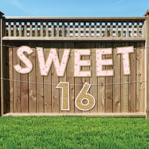 Big Dot of Happiness Sweet 16 - Large 16th Birthday Party Decorations - Sweet 16 - Outdoor Letter Banner - 1 of 4