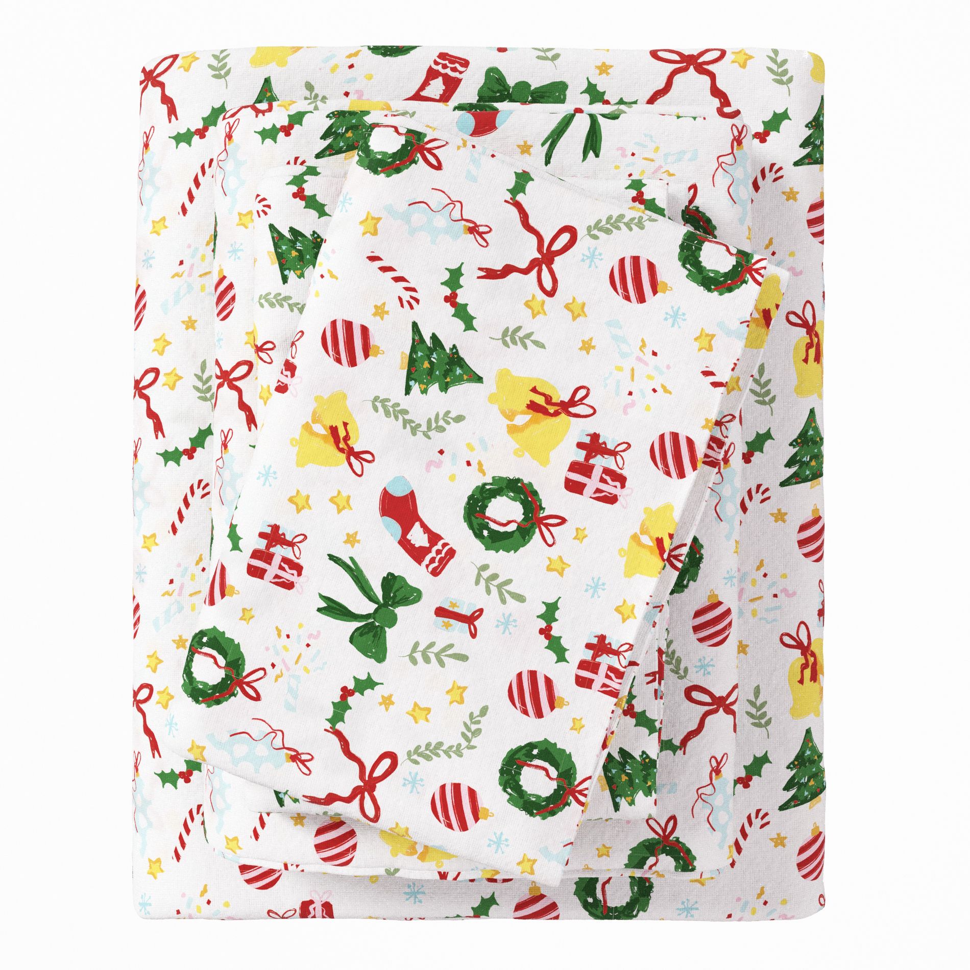 100% Cotton Christmas Flannel Sheets - Great Bay Home