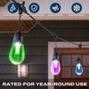 BrightLux 18ct LED 36ft Color Flow Solar Indoor Outdoor Filament String Lights Multicolor Bulbs with Black Wire - 2 of 4