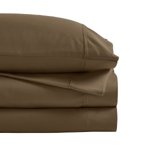 Cotton Blend Solid Deep Pocket Luxury Bed Sheet Set by Blue Nile Mills - 1 of 4