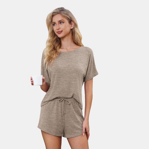 Women's Cozy Tee & Shorts Pajama Set - Cupshe - image 1 of 4