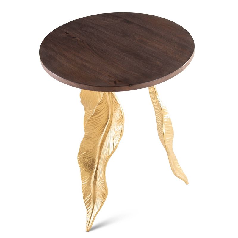 Verna Accent Table Walnut/Gold - Steve Silver Co., 4 of 7