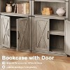 31.5" W Farmhouse Book Case with Doors, 5 Tier Book Shelf with Cabinet - 3 of 4