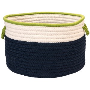 Colonial Mills In The Band Storage Bins, 18 by 12-Inch, Navy/Bright Green - 1 of 1