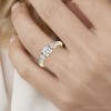 Pompeii3 1 Ct T.W. Round Cut Three Stone Diamond Engagement Ring Lab Created Gold - 3 of 4