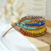 Stone Wrap Bracelet for Women/Men - Adjustable Boho Leather Beaded Bracelet - 4 of 4