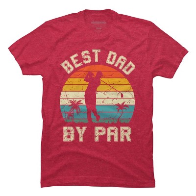 Men's Design By Humans Best Dad By Par Tropical Golf By T-Shirt