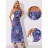 Allegra K Women's Boho Floral Print Sleeveless Spaghetti Strap Maxi Dress - 2 of 4
