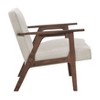 Sapphtopaz 1pc Accent Chair with Solid Rubberwood Frame Upholstered Lounge Chair Living Room Chair Comfy Chair Home Furniture for Living Room - 4 of 4