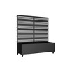 47-in H x 47-in L x 16-in W Black Metal Planter with Trellis ( Classic Shutters-B ) - 4 of 4