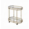 Kitchen Cart with Two Spacious Mirror Shelves and Smooth-rolling Caster Wheels - 3 of 4