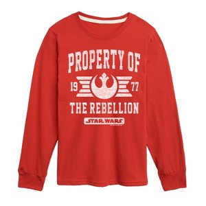 Boys' - Star Wars - Property Of Rebellion Long Sleeve Graphic T-Shirt - 1 of 3
