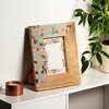 HomeRoots 4" x 6" Natural And Gray Faux Terrazzo Wood And Resin Tabletop Picture Frame - 2 of 4