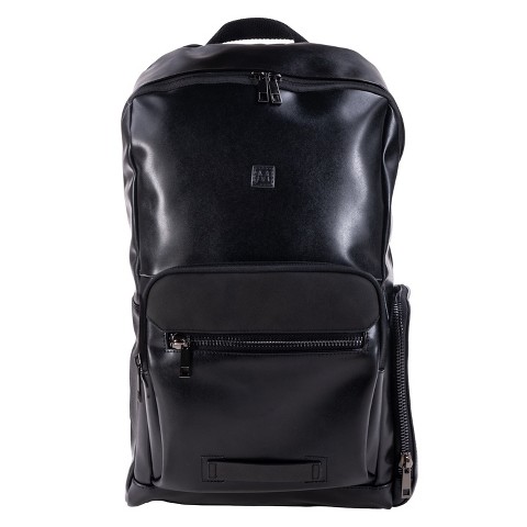 Merzon Travel Merzon Milan Faux Leather Travel Backpack Stylish Laptop Backpack for Daily Carry & Travel Black
