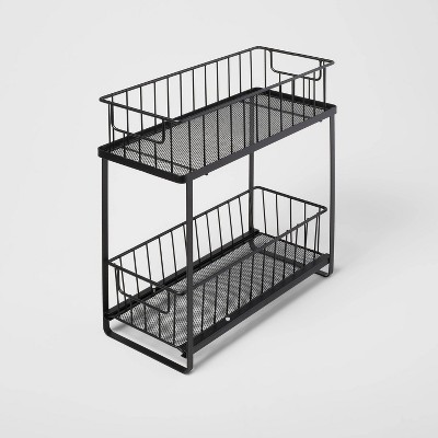 Two Tiered Slide Out Organizer Black - Brightroom&#8482;