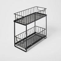 Two Tiered Slide Out Organizer Black - Brightroom