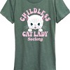 Women's - Instant Message - Childless Cat Lady Society Short Sleeve Graphic T-Shirt - 2 of 4