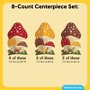 Big Dot of Happiness 3D Wild Mushrooms Centerpiece Table Decorations, Freestanding Red Toadstool Fall Decor, Birthday Party Centerpieces - 8 Count - 4 of 4