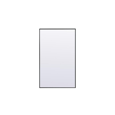 Elegant Lighting Metal Frame Rectangle Full Length Mirror 36x60 Inch in Black