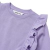 Lands' End Kids Long Sleeve Cozy Fleece Ruffle Sweatshirt - 2 of 3