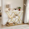 3-Tier Industrial Console Table w/ Metal Frame & Open Storage - Entryway Sofa Table for Hallway, Living Room - 2 of 4