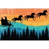 Junior's Design By Humans Retro Christmas Horse Riding Santa Vintage 70s 80s Xmas By pahari T-Shirt - 2 of 3