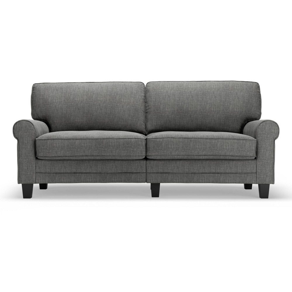 Photos - Sofa Serta 78" Copenhagen  Gray - : Mid-Century Modern Upholstered, Wood Fra 