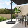 Pellebant Heavy Duty Sand Water Fillable Patio Offset Cantilever Umbrella Base with Wheels - 2 of 4
