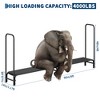 4Ft Heavy-Duty Firewood Rack, 2000LB Capacity Upgrade with Anti-Slip Cloth Base & Thickened Steel for Outdoor/Indoor Log Storage - 2 of 4