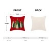 Christmas Pillow Covers 18 x 18 Inch Set of 2, Watercolor Red Christmas Tree Stars Decorative - 4 of 4