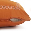 HomeRoots 20" X 20" Orange And Dark Orange 100% Cotton Geometric Zippered Pillow - 4 of 4