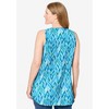 Woman Within Women's Plus Size Sleeveless Pintuck Gauze Shirt - 3 of 4