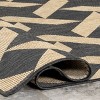 Nuloom Geometric 10x12 Indoor/Outdoor Area Rug for Living Room Patio Deck Front Porch Kitchen, Dark Grey/Beige - 4 of 4