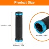 Unique Bargains Non-Slip Mushroom Double Lock-on Bike Handlebar Grips 5.12" 1 Pair with Hex Wrench - 2 of 4