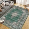 Area Rugs for Living Room Floral Vintage Soft Non Slip Machine Washable Distressed Vintage Rug for Bedroom Dining Room - 2 of 4