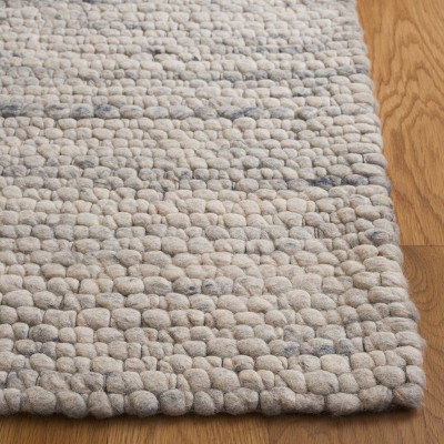Gray Geometric Flat Woven Wool Runner Rug, 2'3" x 8'
