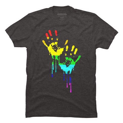 Adult Design By Humans Flag Rainbow Pride Hands By Avocato T-Shirt - image 1 of 2