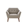 Ridstar Upholstered Modern Soft Lounge Chair & Accent Chair With Arm Support And Solid Leg-Light Grey - 4 of 4