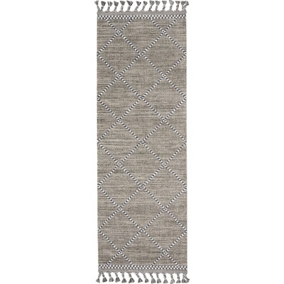Nourison Asilah 2'2" x 8'2" Mocha Diamond Indoor Rug