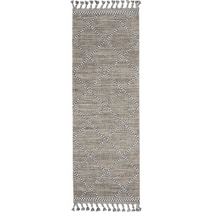 Nourison Asilah 2'2" x 8'2" Mocha Diamond Indoor Rug - 1 of 4