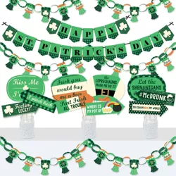 Big Dot of Happiness St. Patrick's Day - Banner and Photo Booth Decorations - Saint Patty's Day Party Supplies Kit - Doterrific Bundle