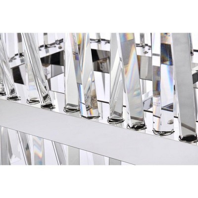 Serephina Chrome and Crystal 20-Light Rectangular Chandelier