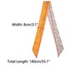 INSPIRE CHIC Women's Striped Printed Skinny Long Satin Silky Neck Scarves 1Pc - 3 of 4